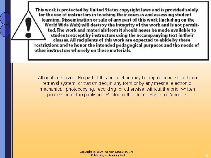 All rights reserved. No part of this publication may be reproduced, stored in a