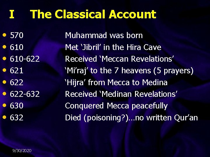I The Classical Account • 570 • 610 -622 • 621 • 622 -632 I The Classical Account • 570 • 610 -622 • 621 • 622 -632