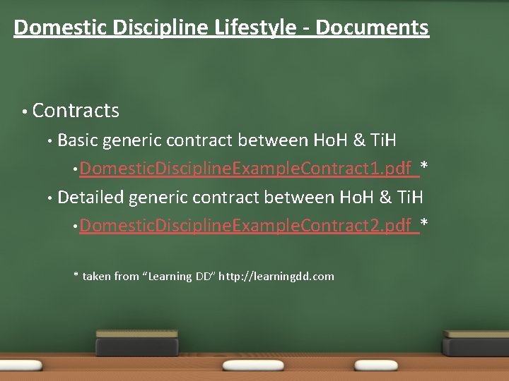 Domestic Discipline Lifestyle - Documents • Contracts Basic generic contract between Ho. H &