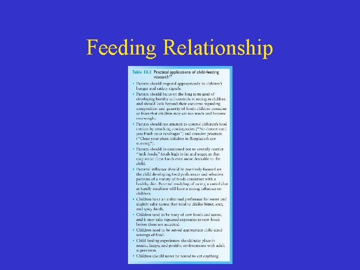 Feeding Relationship 