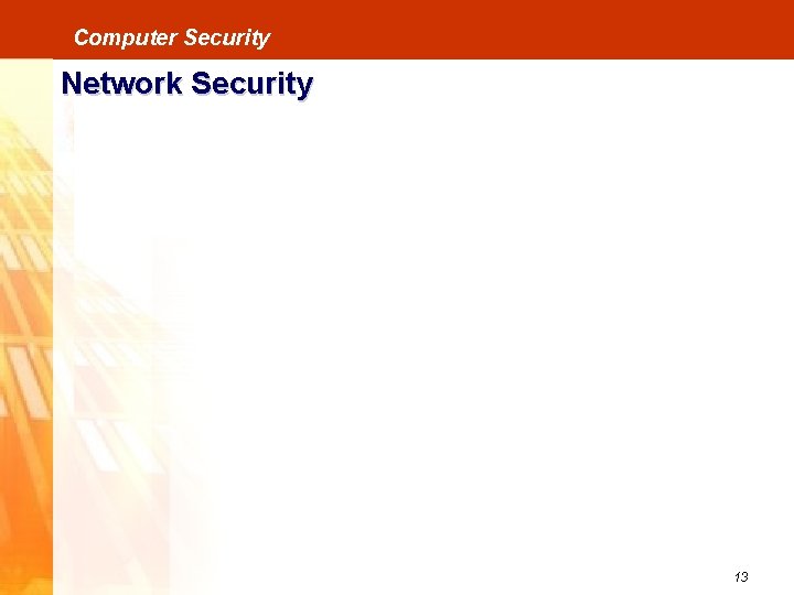 Computer Security Network Security 13 