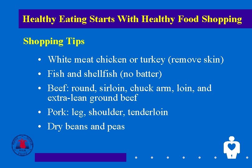 Healthy Eating Starts With Healthy Food Shopping Tips • White meat chicken or turkey