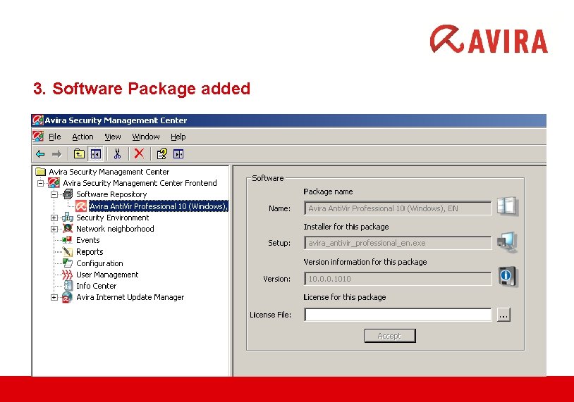 3. Software Package added 