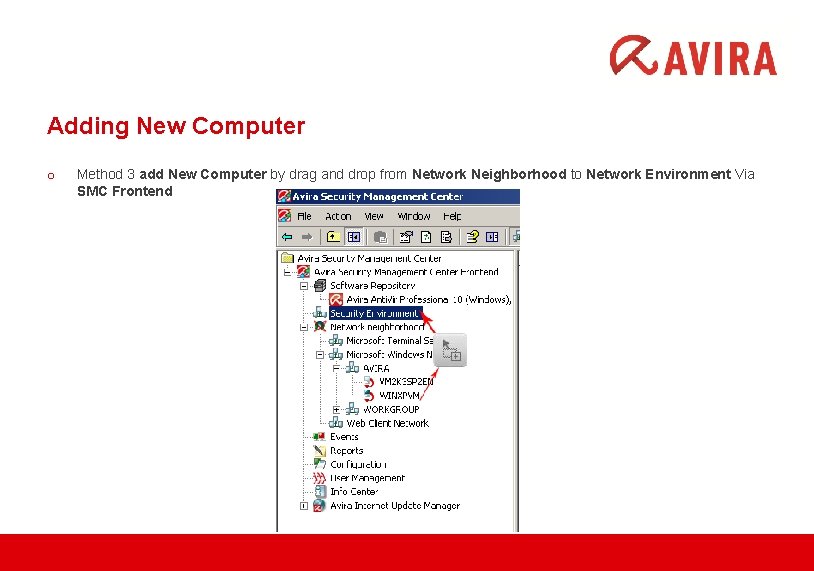 Adding New Computer o Method 3 add New Computer by drag and drop from