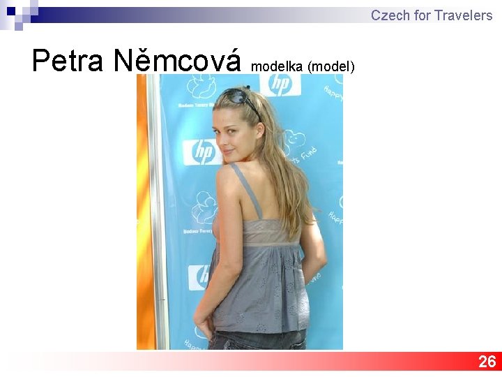 Czech for Travelers Petra Němcová modelka (model) 26 