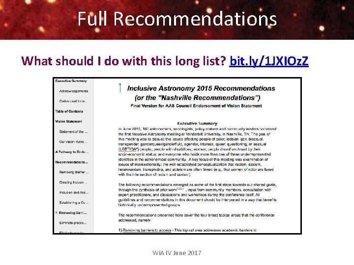 Full Recommendations What should I do with this long list? bit. ly/1 JXIOz. Z