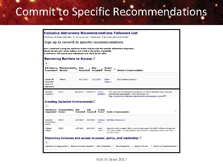 Commit to Specific Recommendations Wi. A IV June 2017 