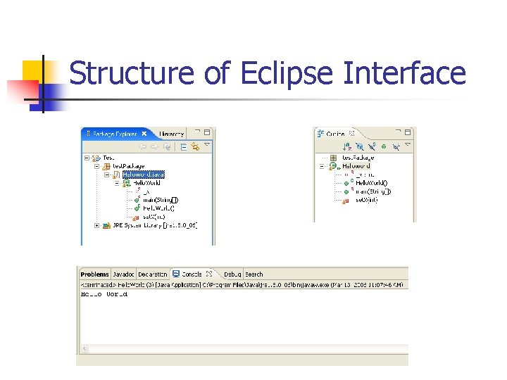 Structure of Eclipse Interface 