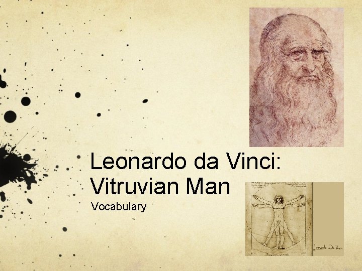 Leonardo da Vinci: Vitruvian Man Vocabulary 