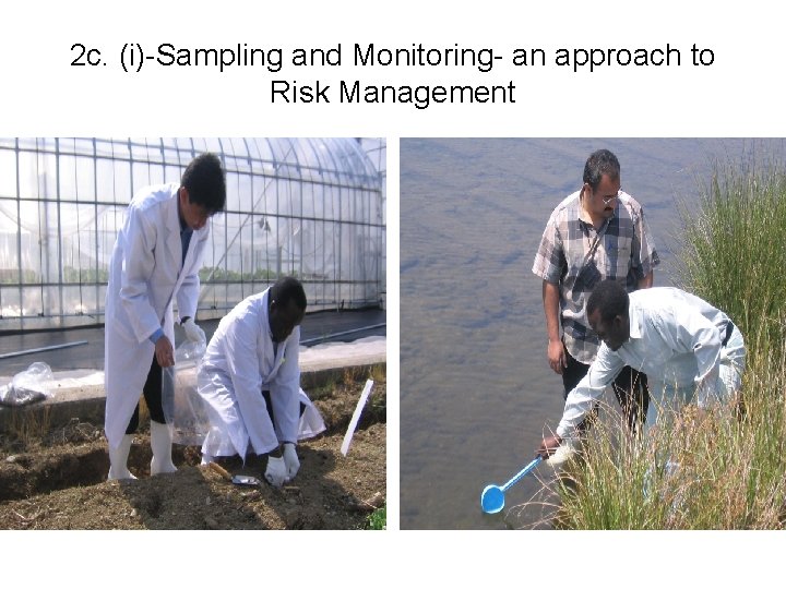 2 c. (i)-Sampling and Monitoring- an approach to Risk Management 