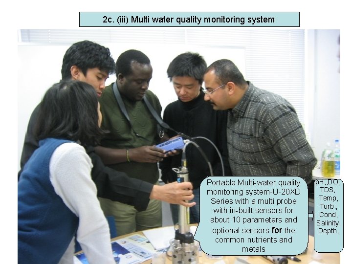 2 c. (iii) Multi water quality monitoring system Portable Multi-water quality monitoring system-U-20 XD