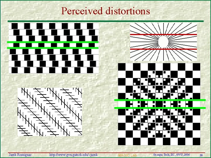 Perceived distortions Jarek Rossignac http: //www. gvu. gatech. edu/~jarek MAGIC Lab Georgia Tech, IIC,