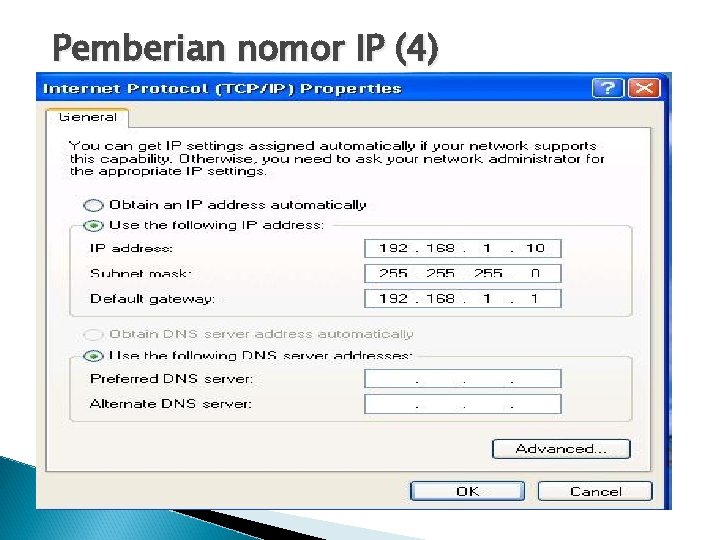 Pemberian nomor IP (4) 