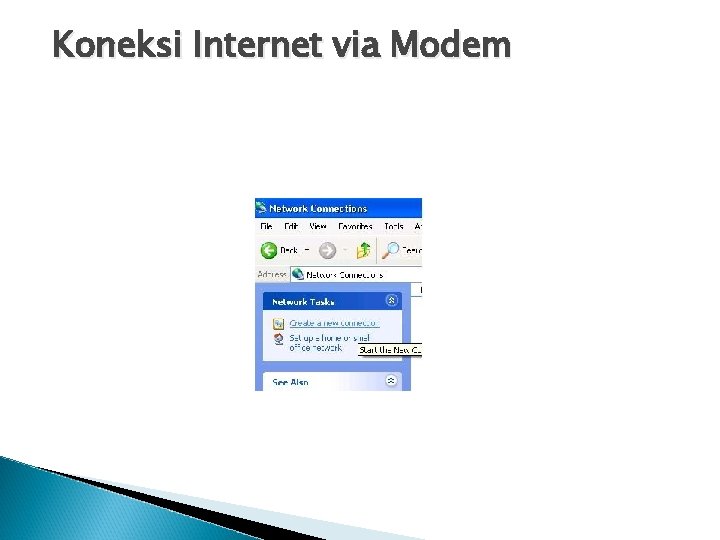 Koneksi Internet via Modem 