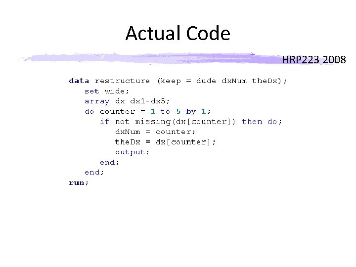 Actual Code HRP 223 2008 