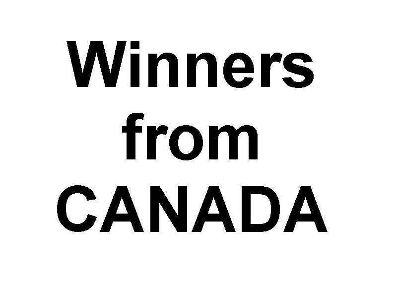 Winners from CANADA 