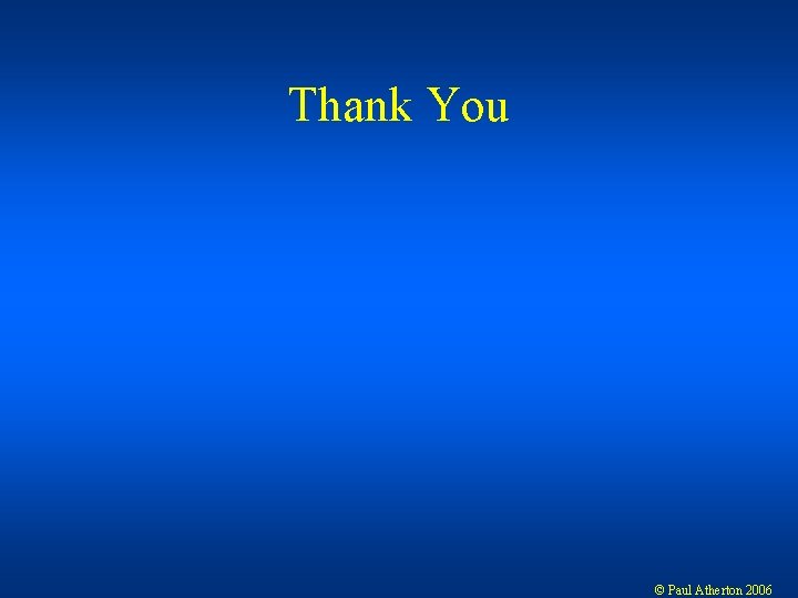 Thank You © Paul Atherton 2006 