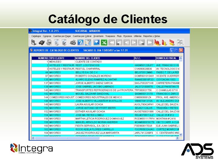 Catálogo de Clientes 