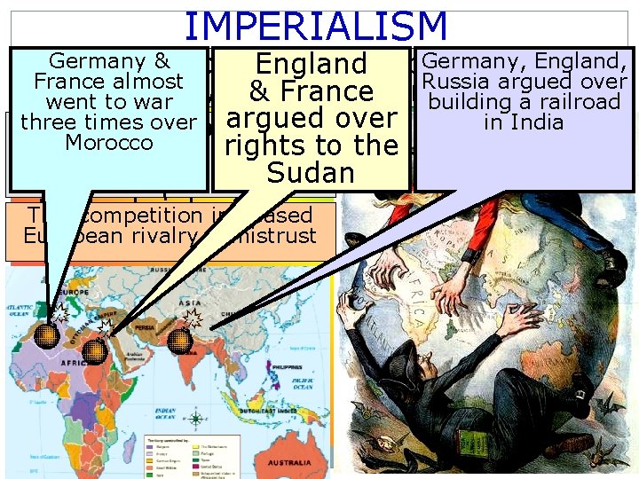 IMPERIALISM Germany & Germany, England, European England nations competed France almost Russia argued over