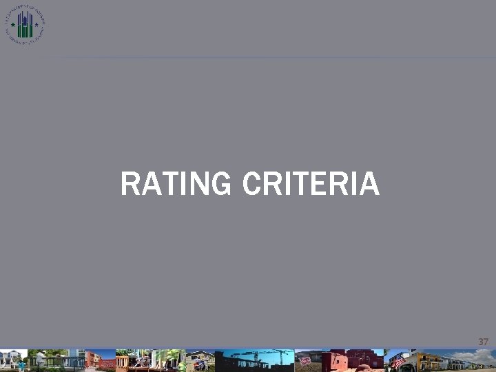 RATING CRITERIA 37 