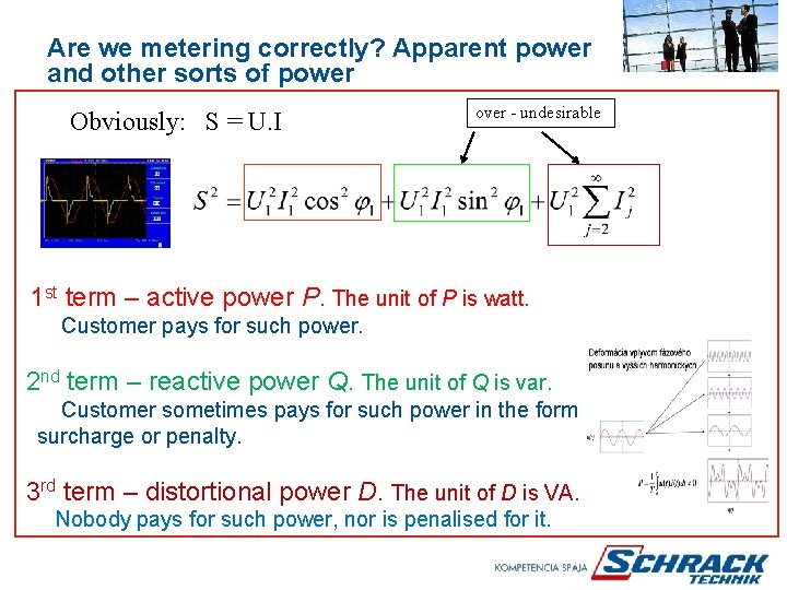 Are we metering correctly? Apparent power and other sorts of power Obviously: S =