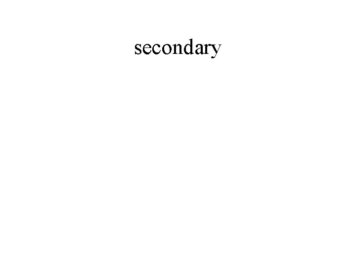 secondary 