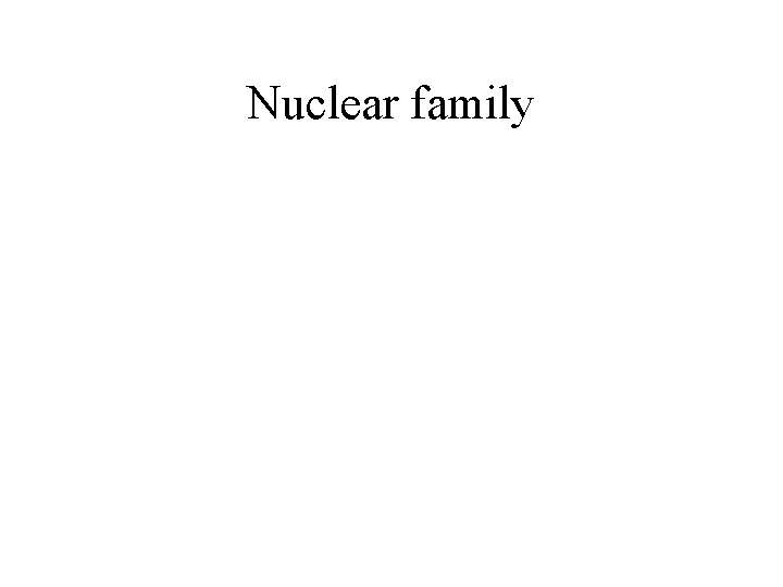 Nuclear family 