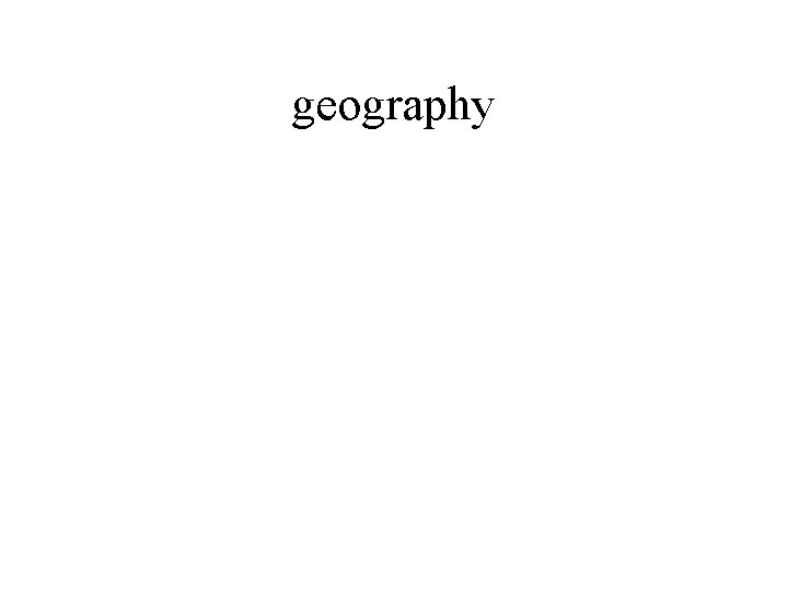 geography 