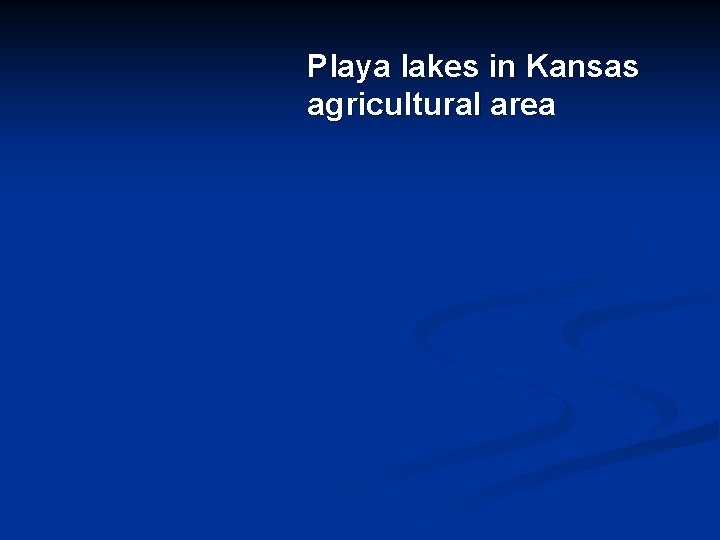 Playa lakes in Kansas agricultural area 