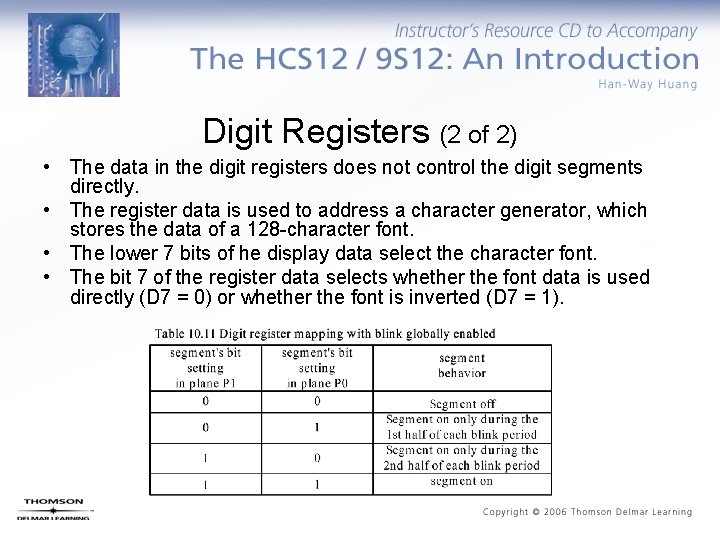 Digit Registers (2 of 2) • The data in the digit registers does not