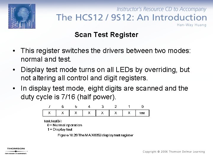 Scan Test Register • This register switches the drivers between two modes: normal and