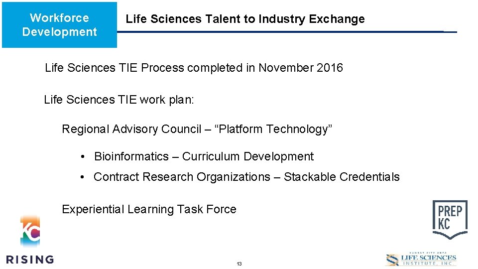 Draft for Discussion Purposes Workforce Development Life Sciences Talent to Industry Exchange Strategy Life