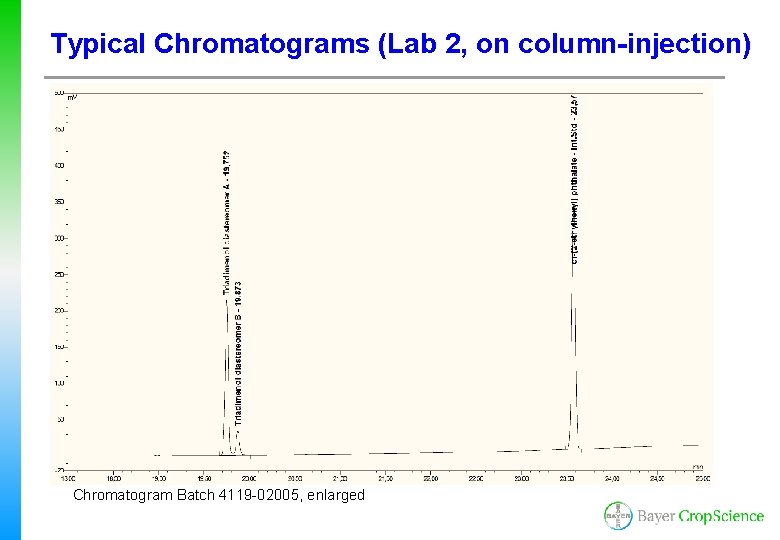 Typical Chromatograms (Lab 2, on column-injection) Chromatogram Batch 4119 -02005, enlarged 