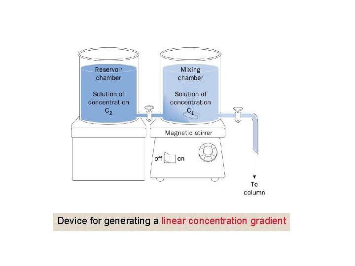 Device for generating a linear concentration gradient 