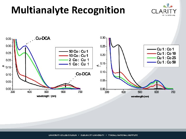 Multianalyte Recognition UNIVERSITY COLLEGE DUBLIN CITY UNIVERSITY TYNDALL NATIONAL INSTITUTE 