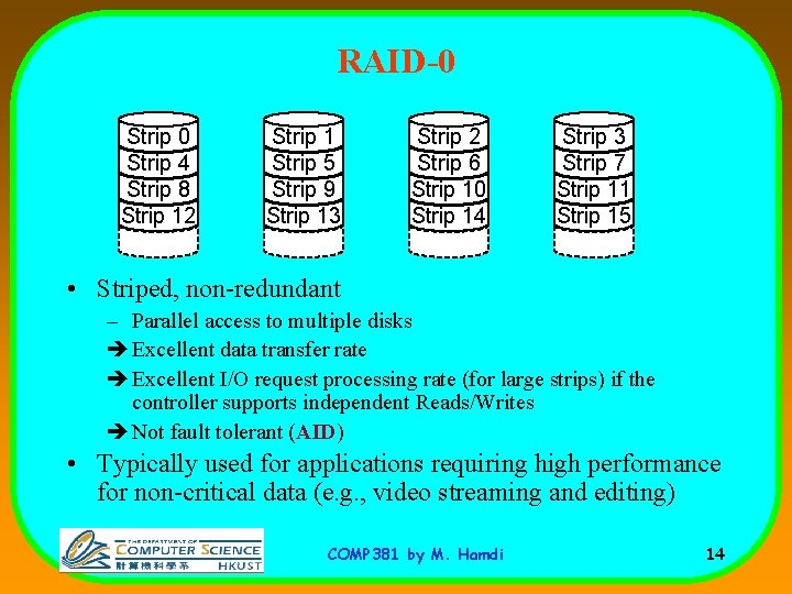 RAID-0 Strip 4 Strip 8 Strip 12 Strip 1 Strip 5 Strip 9 Strip