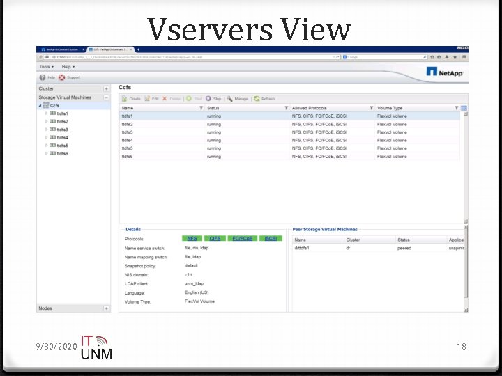 Vservers View 9/30/2020 18 