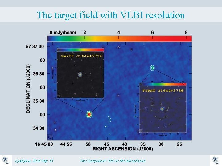 The target field with VLBI resolution Ljubljana, 2016 Sep 13 IAU Symposium 324 on