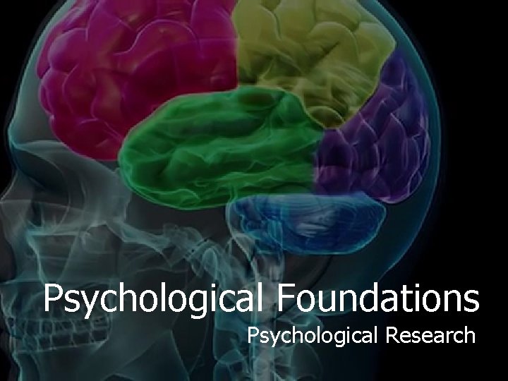 Psychological Foundations Psychological Research 