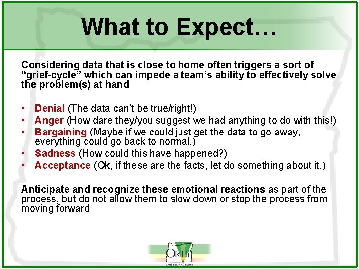 What to Expect… Considering data that is close to home often triggers a sort
