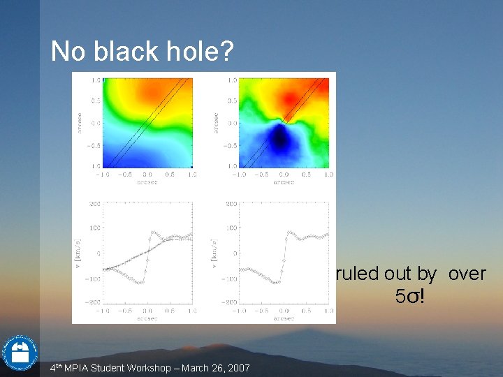 No black hole? ruled out by over 5σ! 4 th MPIA Student Workshop – No black hole? ruled out by over 5σ! 4 th MPIA Student Workshop –