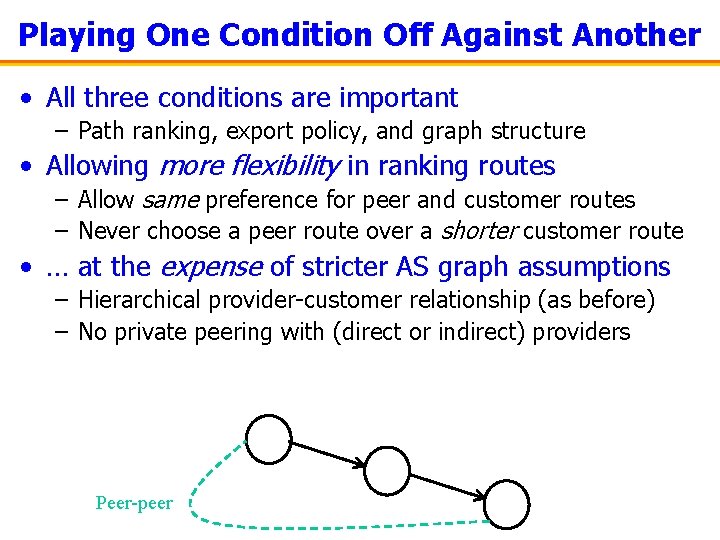 Playing One Condition Off Against Another • All three conditions are important – Path