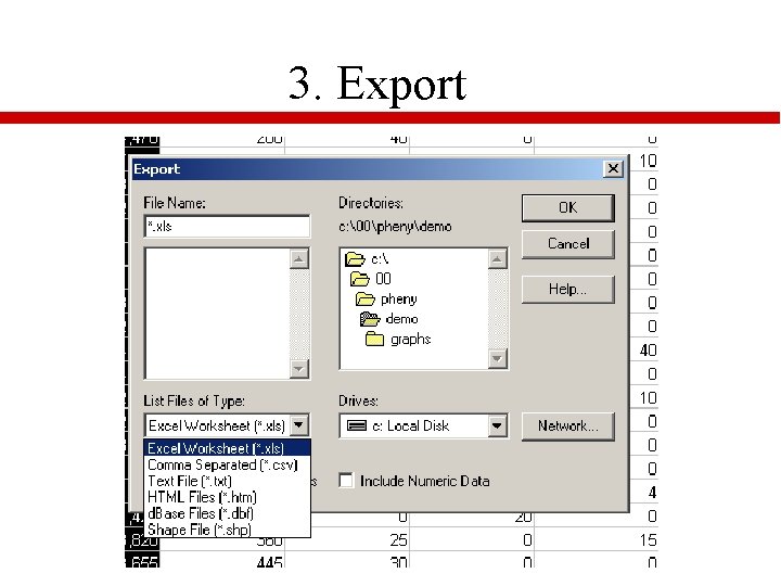 3. Export 
