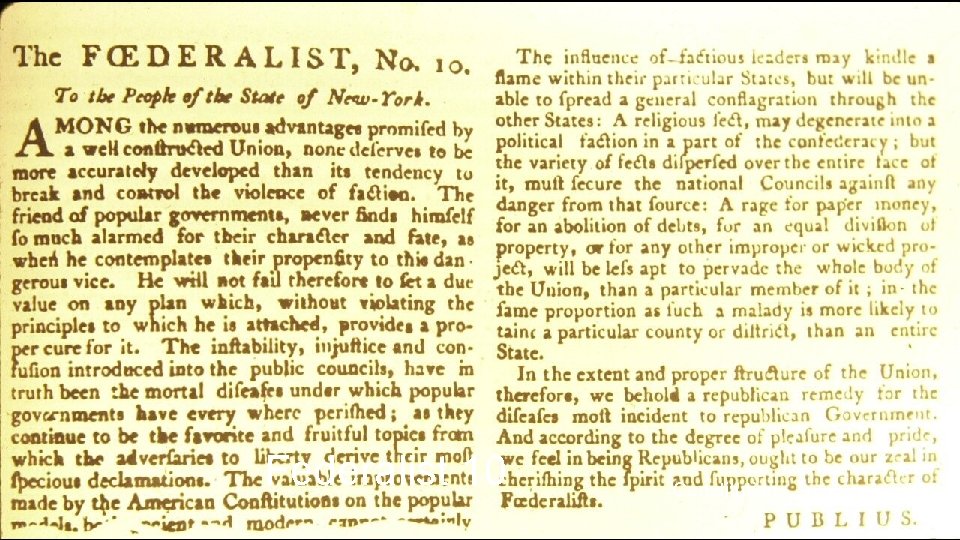 Federalist 10 Constitution 