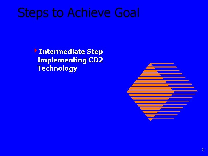 Steps to Achieve Goal 4 Intermediate Step Implementing CO 2 Technology 5 