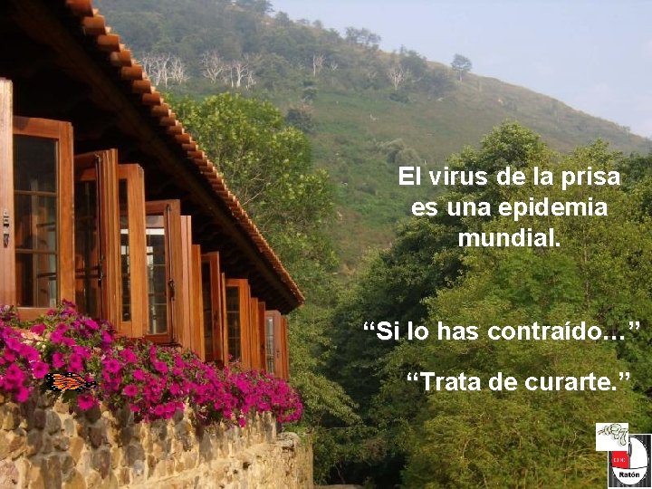 El virus de la prisa es una epidemia mundial. “Si lo has contraído…” “Trata El virus de la prisa es una epidemia mundial. “Si lo has contraído…” “Trata