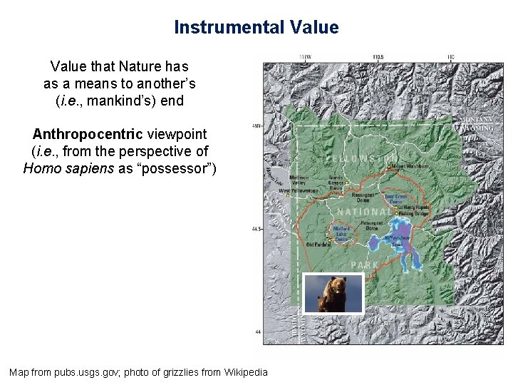 Instrumental Value that Nature has as a means to another’s (i. e. , mankind’s)