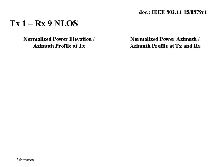 doc. : IEEE 802. 11 -15/0879 r 1 Tx 1 – Rx 9 NLOS