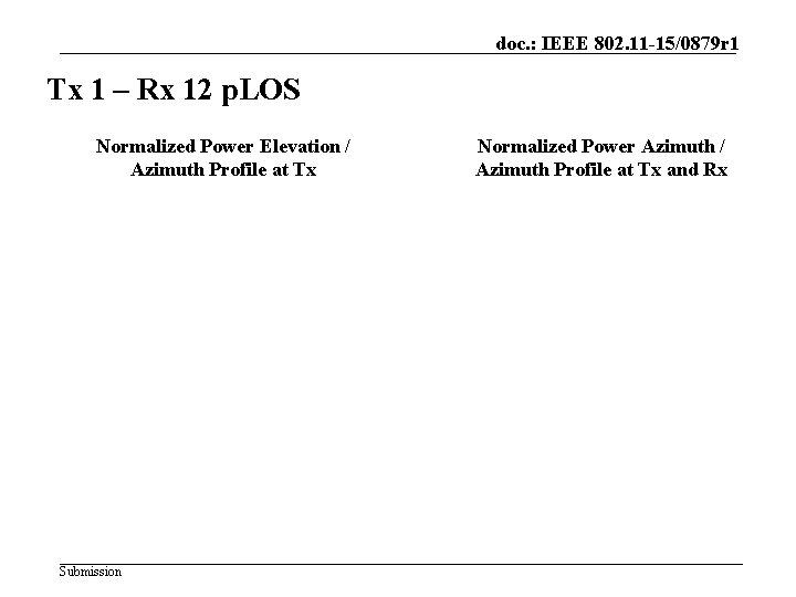 doc. : IEEE 802. 11 -15/0879 r 1 Tx 1 – Rx 12 p.