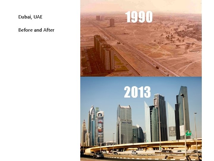 Dubai, UAE Before and After 